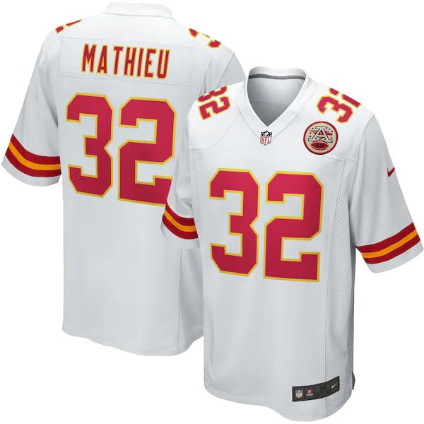 Men Kansas City Chiefs #32 Tyrann Mathieu Nike White Game Player NFL Jersey
